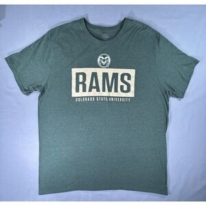 Rivalry Threads Colorado State Rams Short Sleeve Green‎ Tshirt fits XL says 2XL